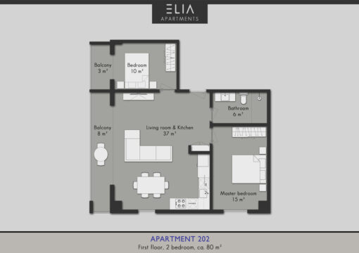 Apartment 202 – 2 Bedroom Large Apt.
